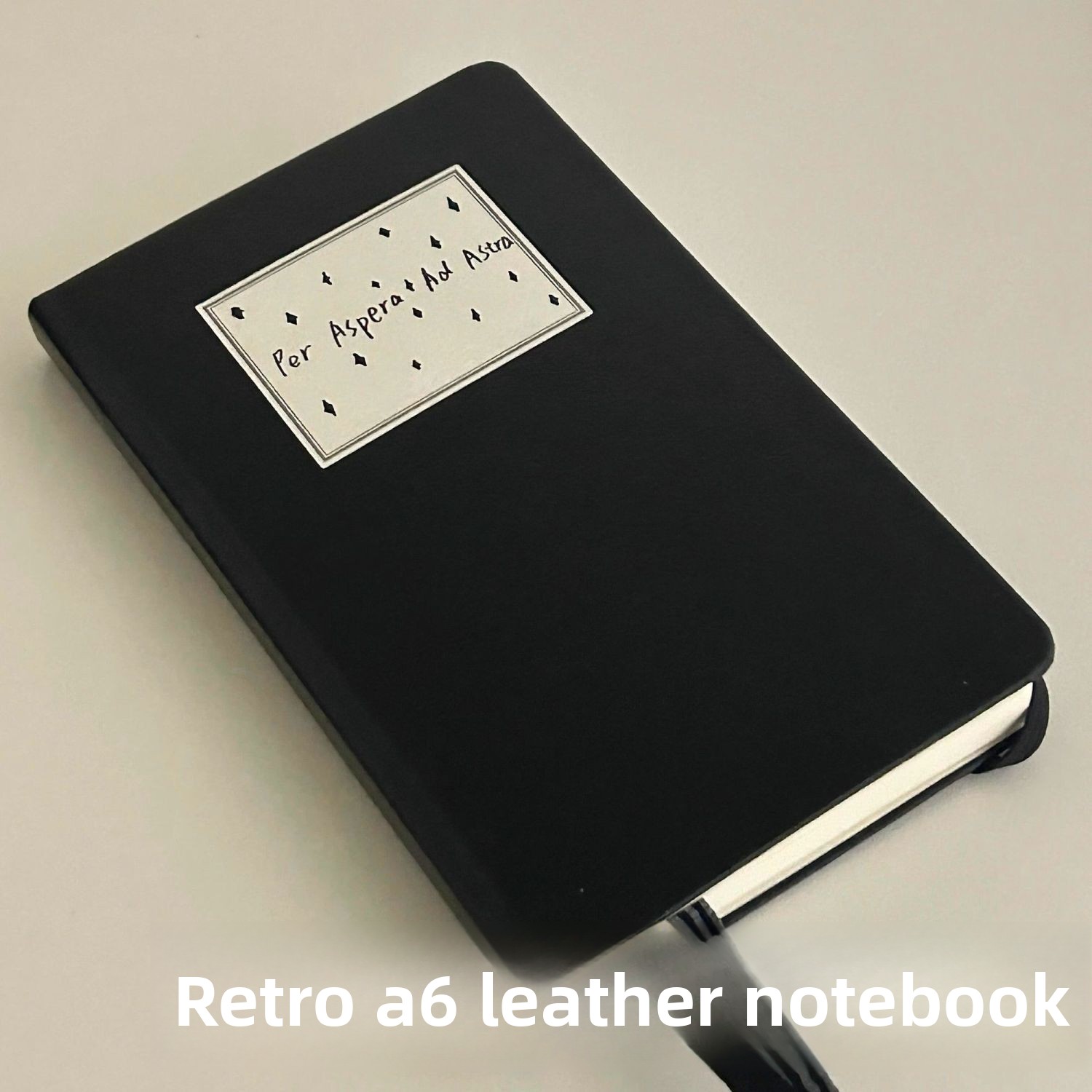 Vintage Leather Journal Notebook - Vintage A6 Black Leather Journal High-Value