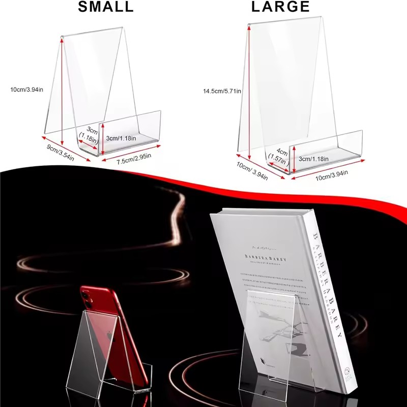 4pcs Acrylic Book Stand Book H - Clear Acrylic Book Stand Holder 评论和价格