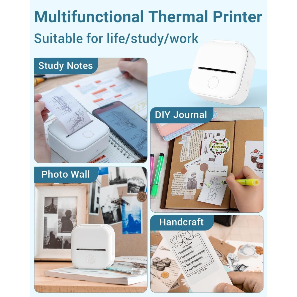 Phomemo T02 Wireless Pocket Th - Mini Pocket Thermal Printer Paper Roll 评论和价格