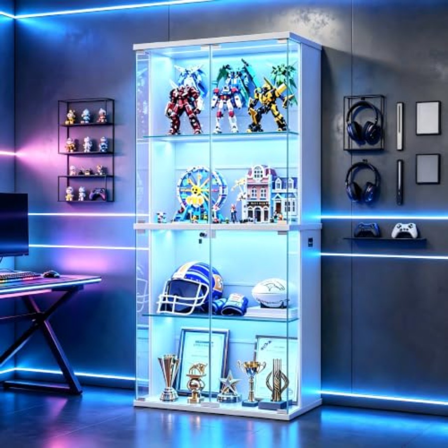 66 Glass Display Cabinet for C - Books 评论和价格