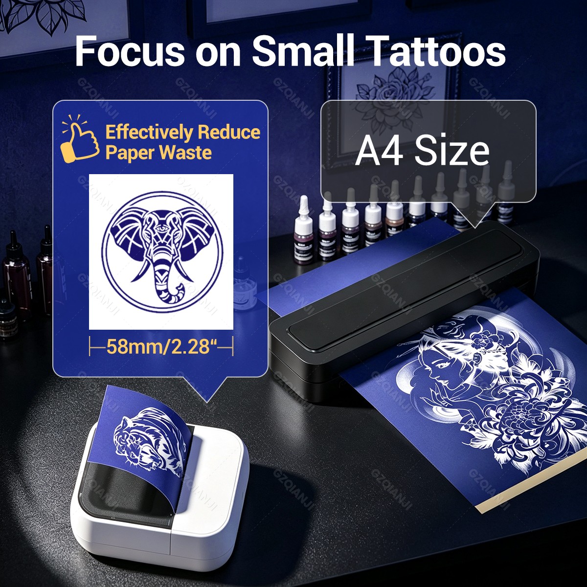 2Inch Portable Mini Tattoo Pri - Mini Pocket Thermal Printer Paper Roll 评论和价格