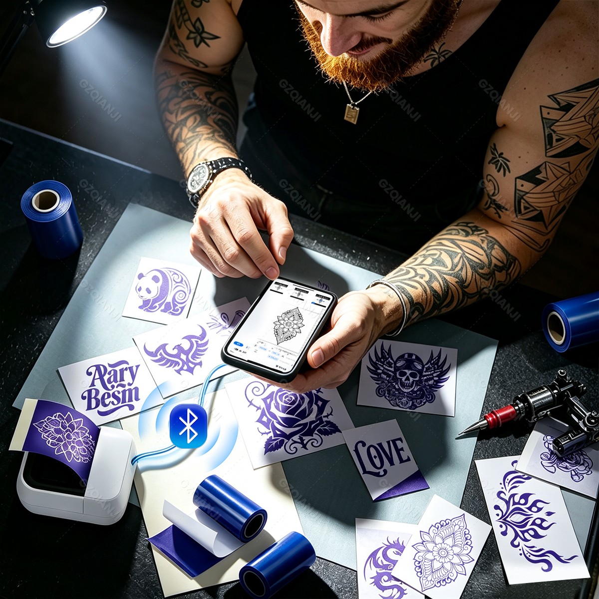2Inch Portable Mini Tattoo Pri - Mini Pocket Thermal Printer Paper Roll 评论和价格