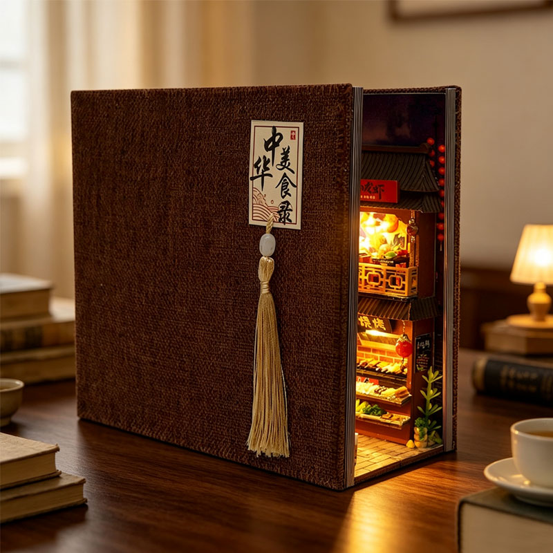 Diy Book Nook Doll House Minia - Diy Wooden Book Nook Kit Shelf Insert 评论和价格