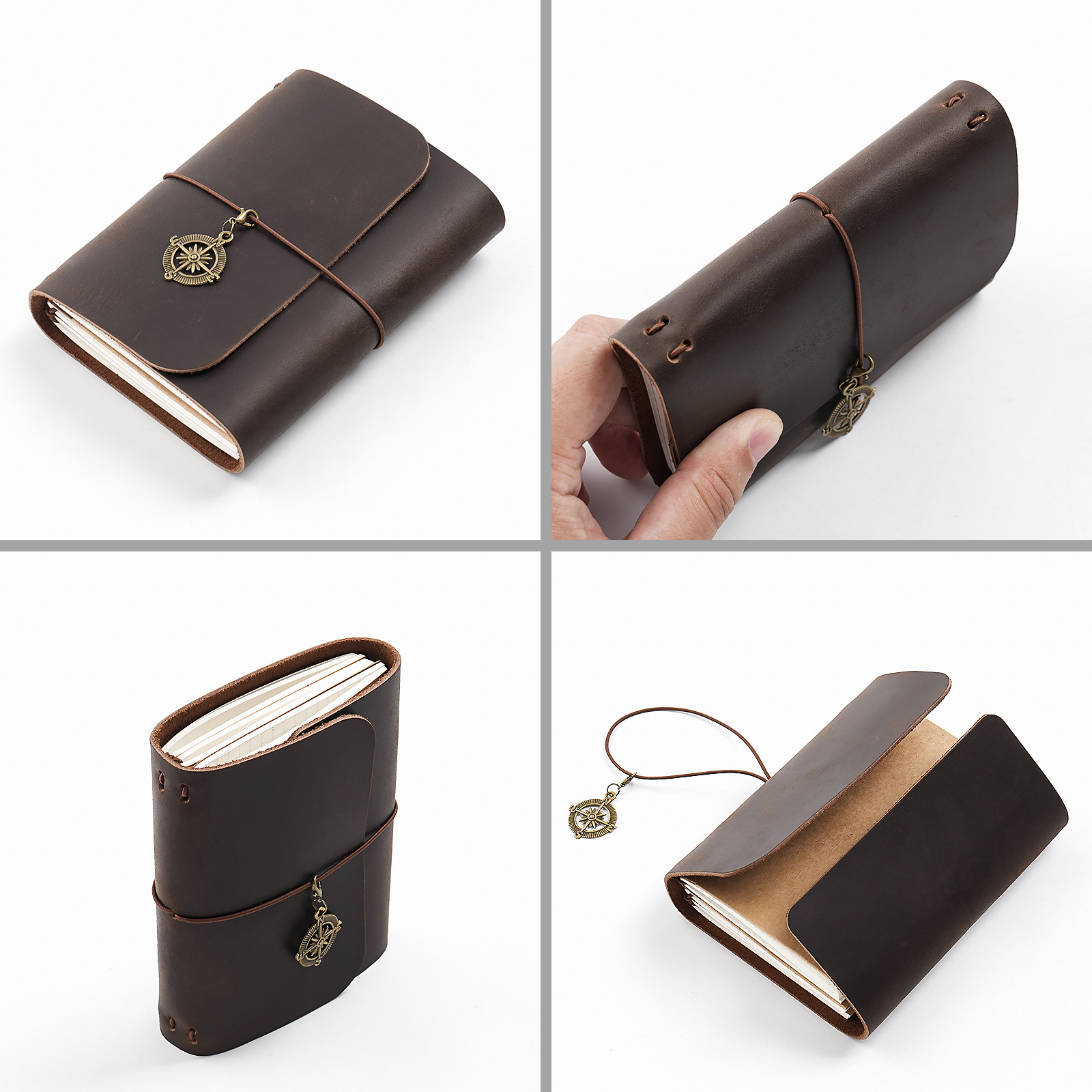 New Arrival Triple Fold TN Tra - Vintage Leather Journal Notebook 评论和价格