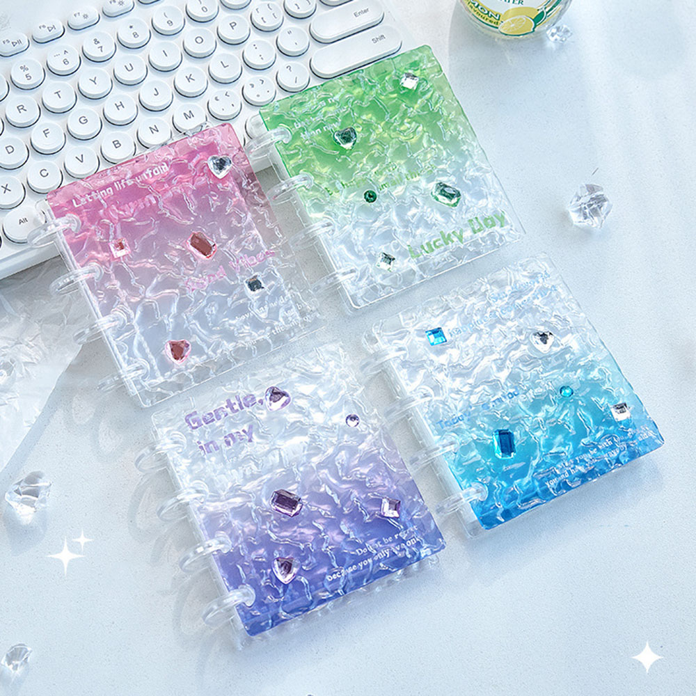 Water Ripple Gradient Acrylic  - Kpop Photo Card Binder 3 Inch 评论和价格