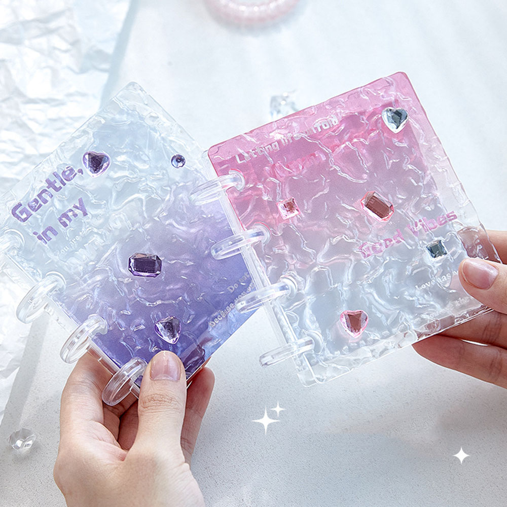 Water Ripple Gradient Acrylic  - Kpop Photo Card Binder 3 Inch 评论和价格