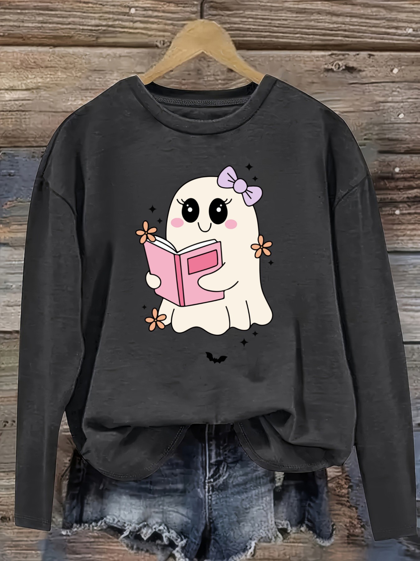Women's Casual Long Sleeve Cre - Books 评论和价格