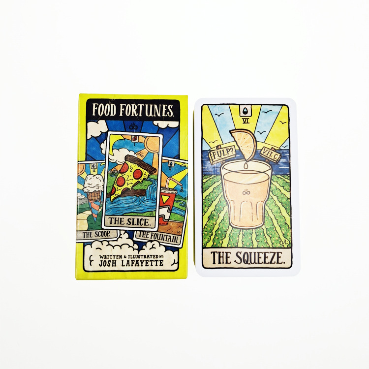 New 78 Illustrated Food&Drink  - Tarot Deck With Guidebook 评论和价格