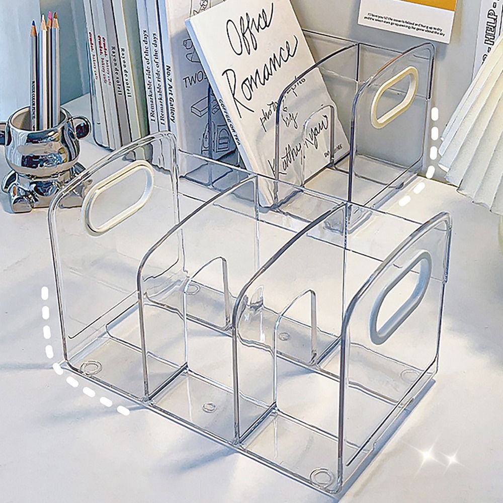 Portable Clear Acrylic Bookend - Clear Acrylic Book Stand Holder 评论和价格