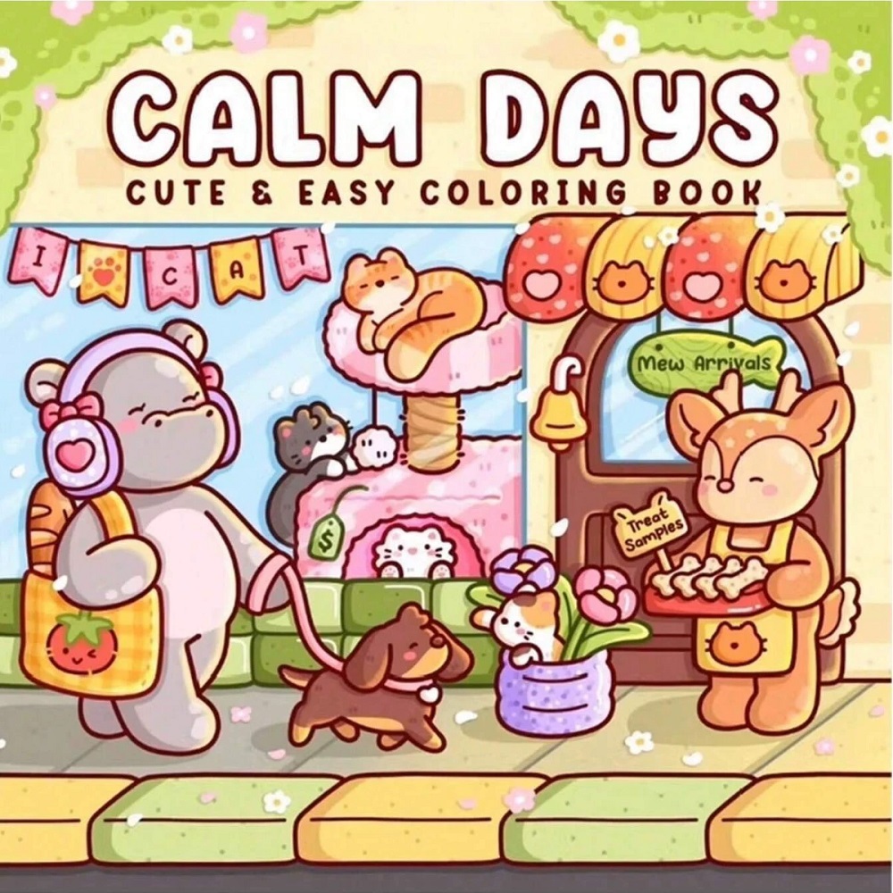 Cute Animal Stress Relief Colo - Adult Coloring Book Stress Relief 评论和价格