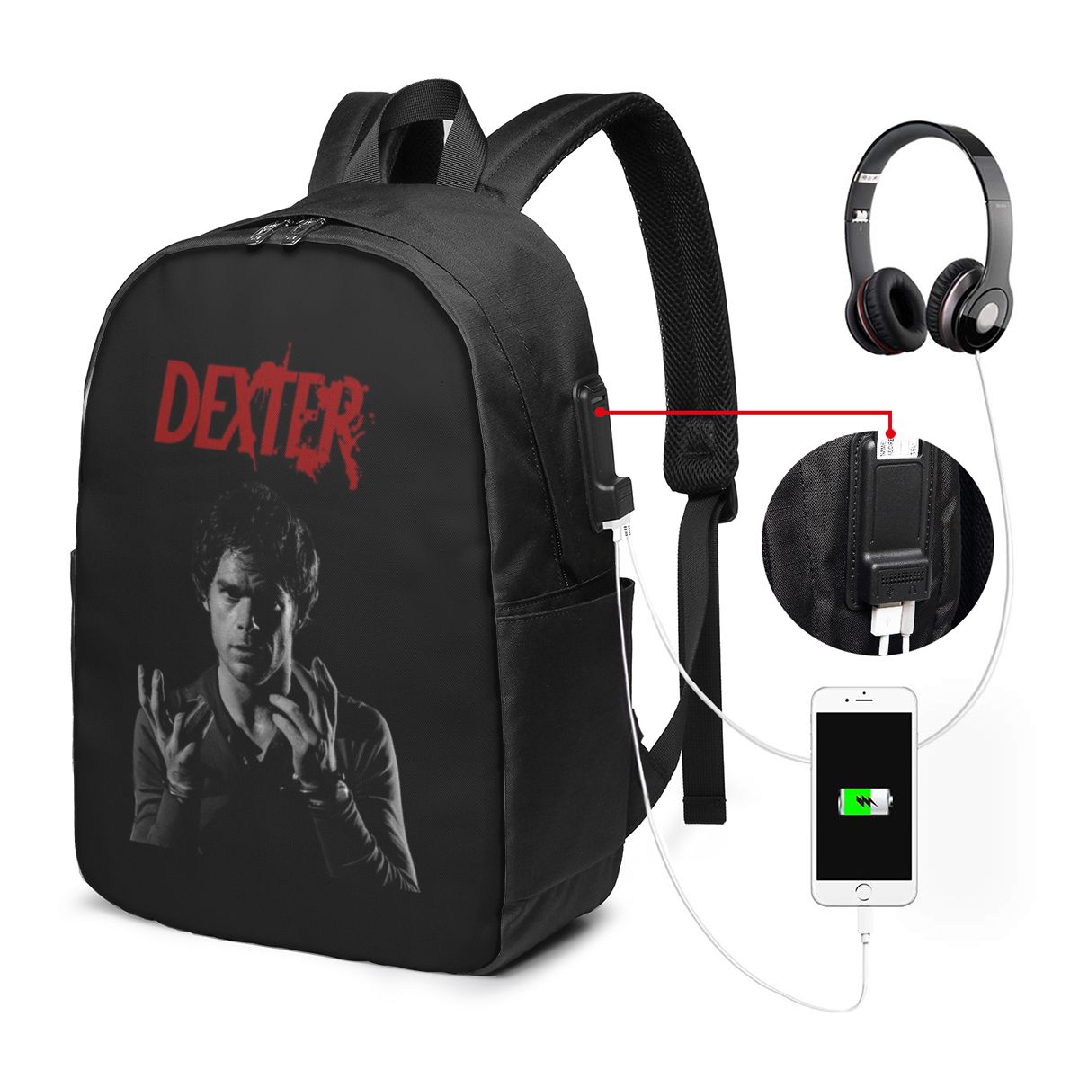 Movie Dexter Morgan Backpack T - Movies 评论和价格