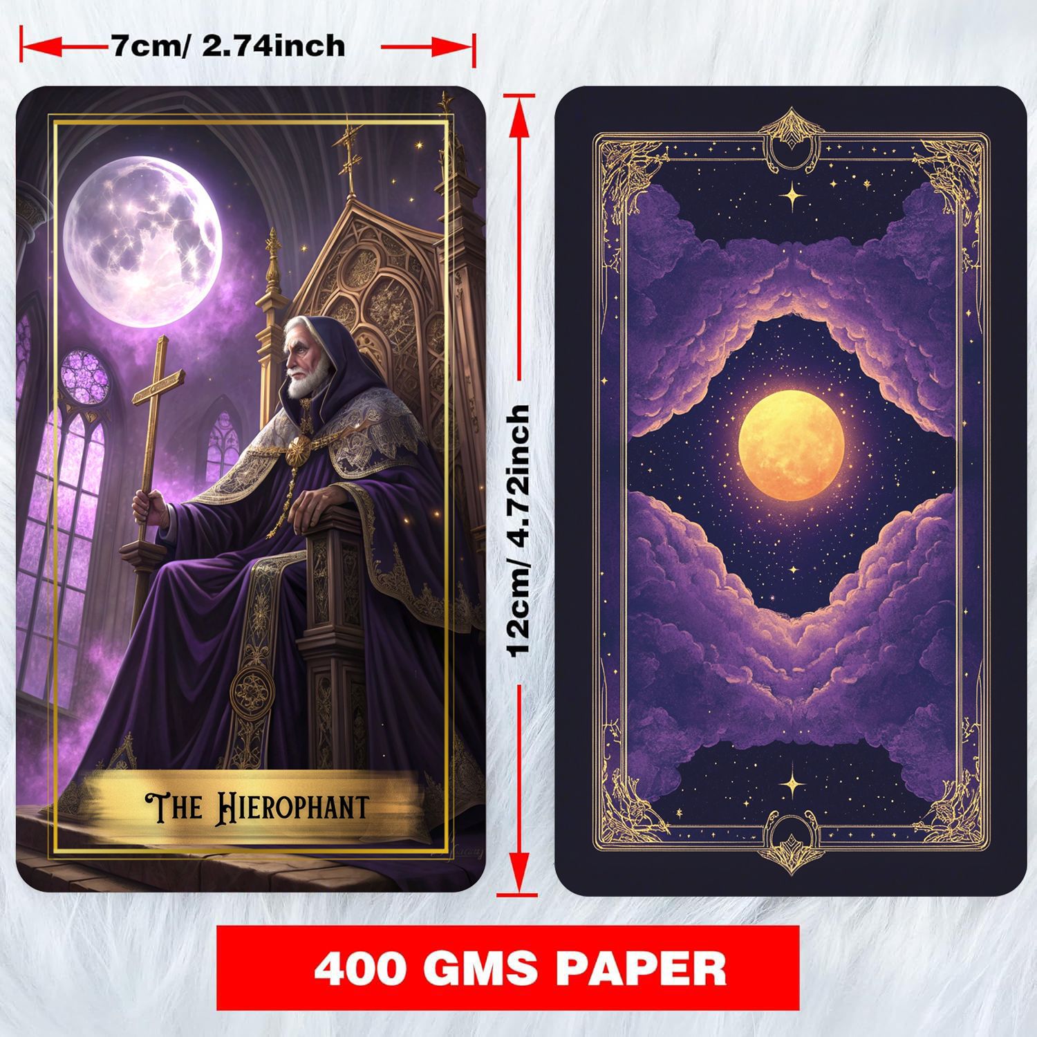 Purple Moon Tarot Cards Deck w - Tarot Deck With Guidebook 评论和价格