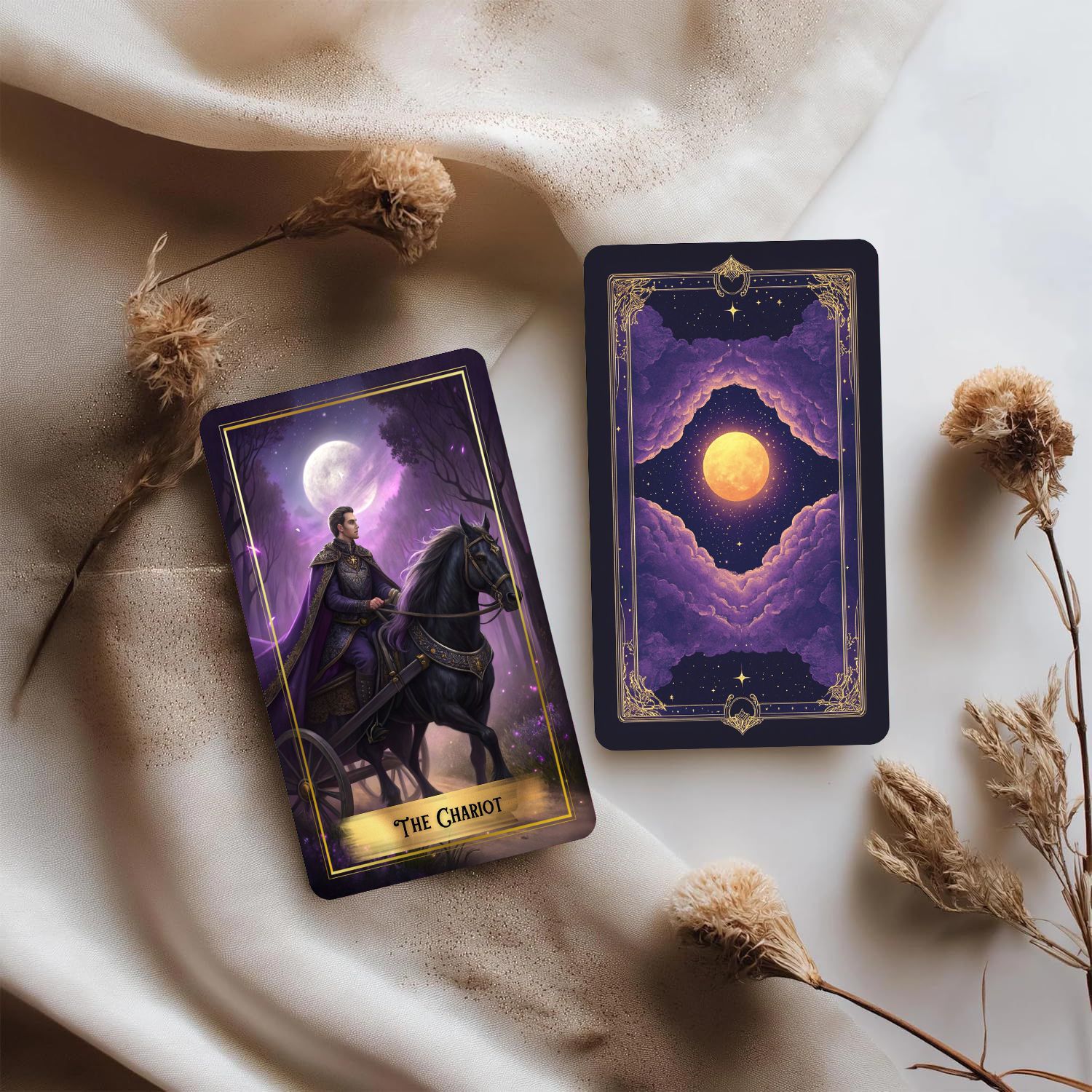 Purple Moon Tarot Cards Deck w - Tarot Deck With Guidebook 评论和价格
