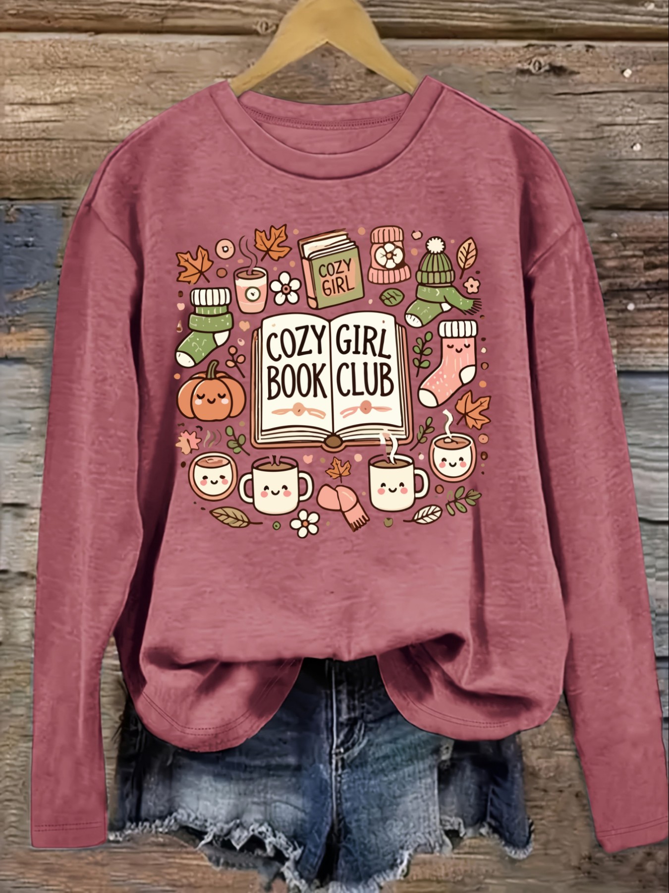 Women's Casual Long Sleeve Cre - Books 评论和价格
