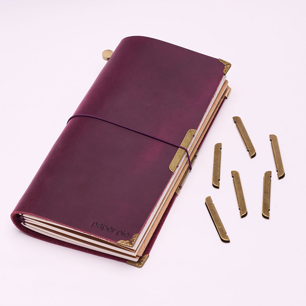 Leather Notebook Metal-Edge Pr - Vintage Leather Journal Notebook 评论和价格